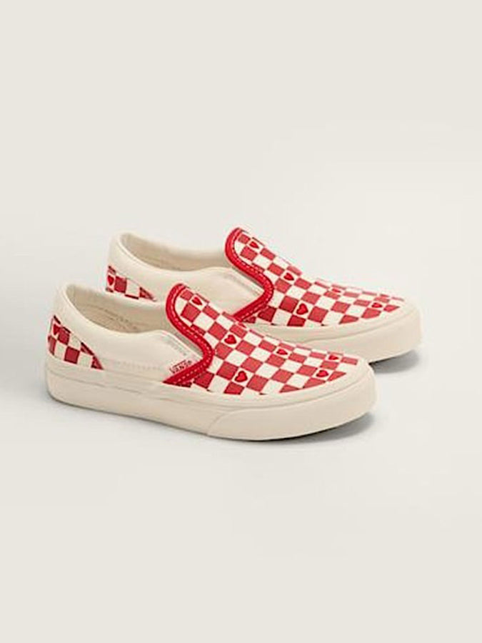 Vans Classic Slip-On Racing Red/White Shoes Spring 2026 | RED HOT VLTN RED/WHITE (JV6)