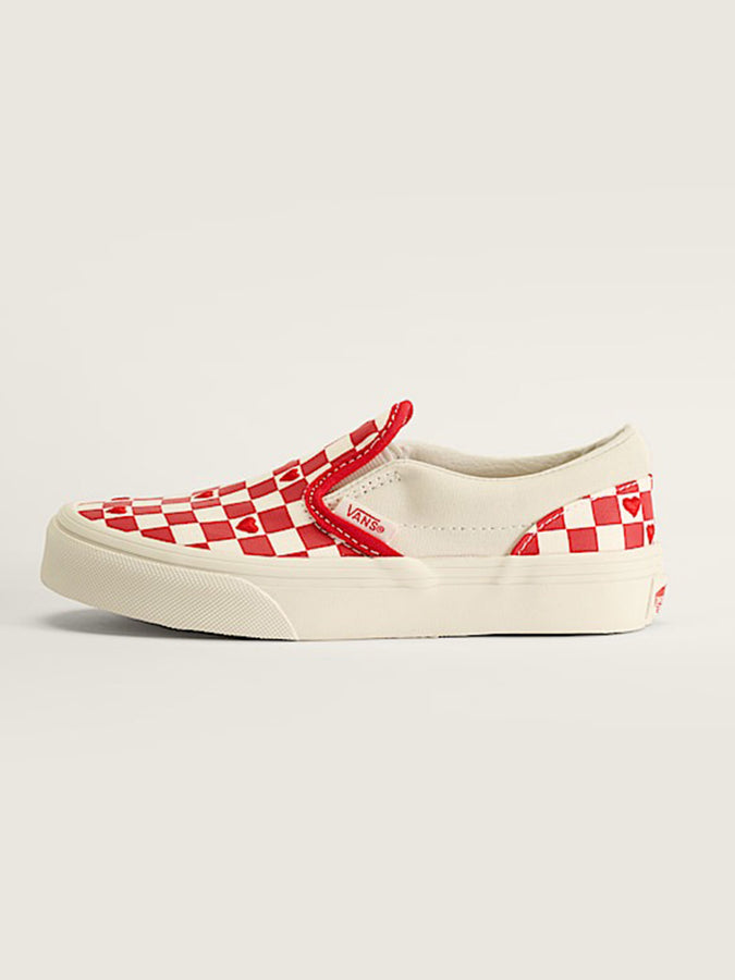 Vans Classic Slip-On Racing Red/White Shoes Spring 2026 | RED HOT VLTN RED/WHITE (JV6)