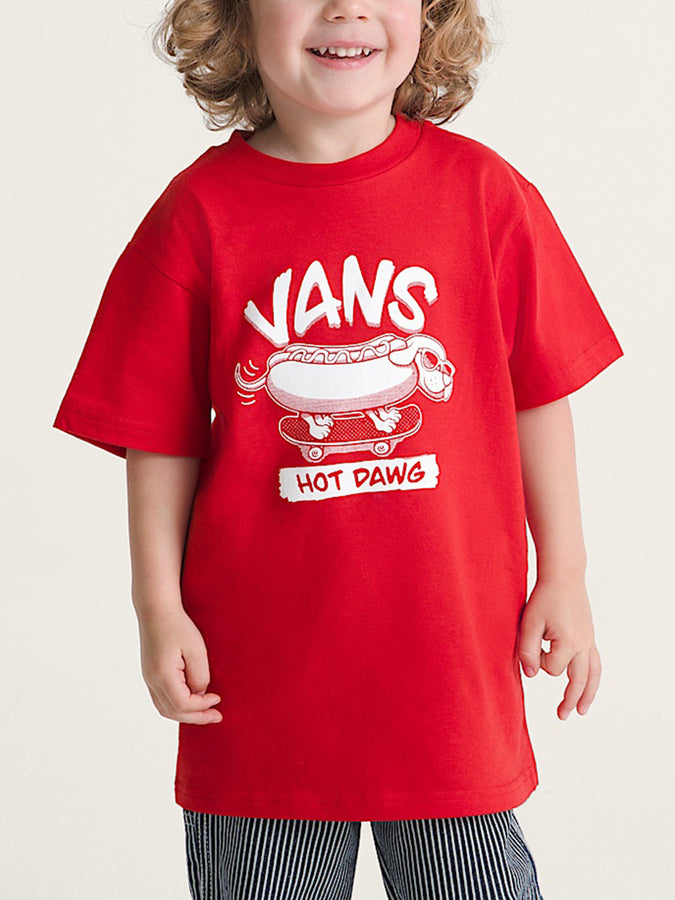 Vans Hot Dawg T-Shirt (Kids 2-7) Fall 2026 | RACING RED (IZQ)