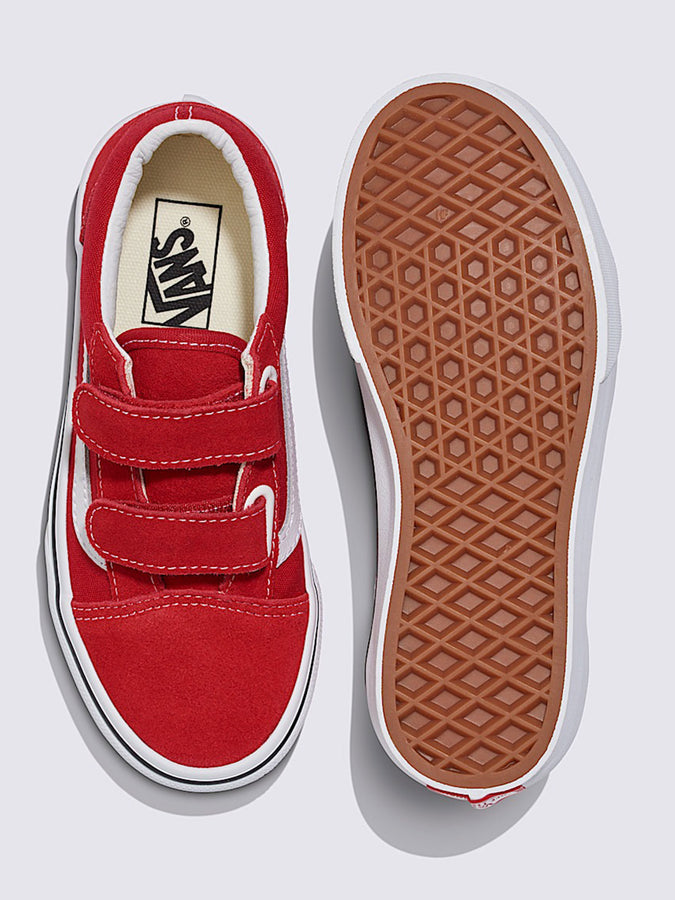 Vans Old Skool V Racing Red/White Shoes Spring 2026 | RACING RED/TRUE WHITE (JV6)
