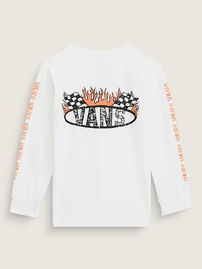 Vans Racing Flames Long Sleeve T-Shirt Spring 2026 | WHITE (WHT)