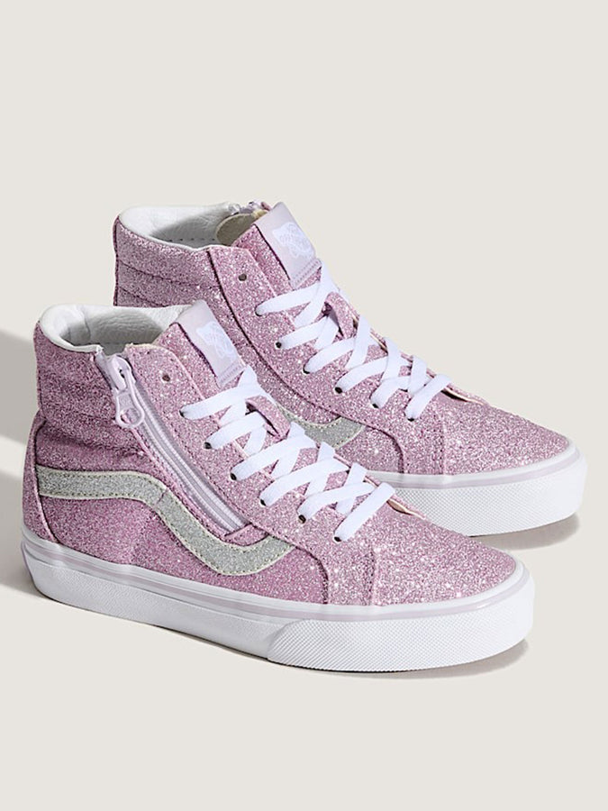 Vans Sk8-Hi Reissue Side Zip Glttr Lilac Mist Shoes Fall 2025 | GLITTER LILAC MIST (EMY)