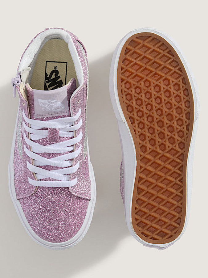 Vans Sk8-Hi Reissue Side Zip Glttr Lilac Mist Shoes Fall 2025 | GLITTER LILAC MIST (EMY)