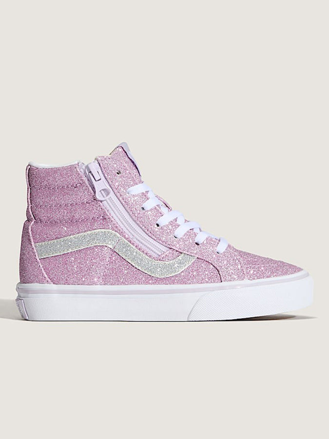 Vans Sk8-Hi Reissue Side Zip Glttr Lilac Mist Shoes Fall 2025 | GLITTER LILAC MIST (EMY)