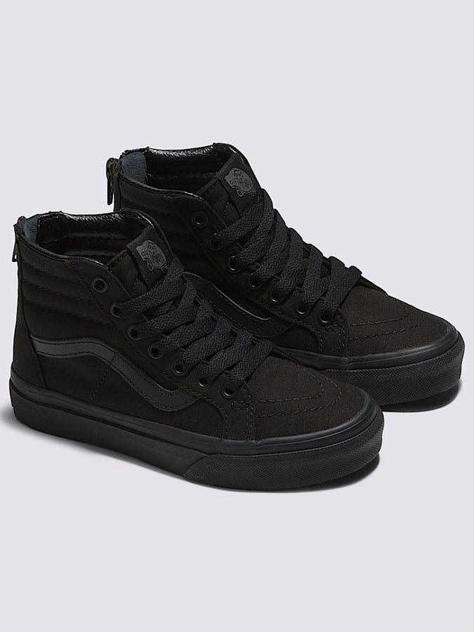Vans Sk8-Hi Zip Pop Check Black/Black Shoes | POP CHECK BLACK/BLACK (IU6)