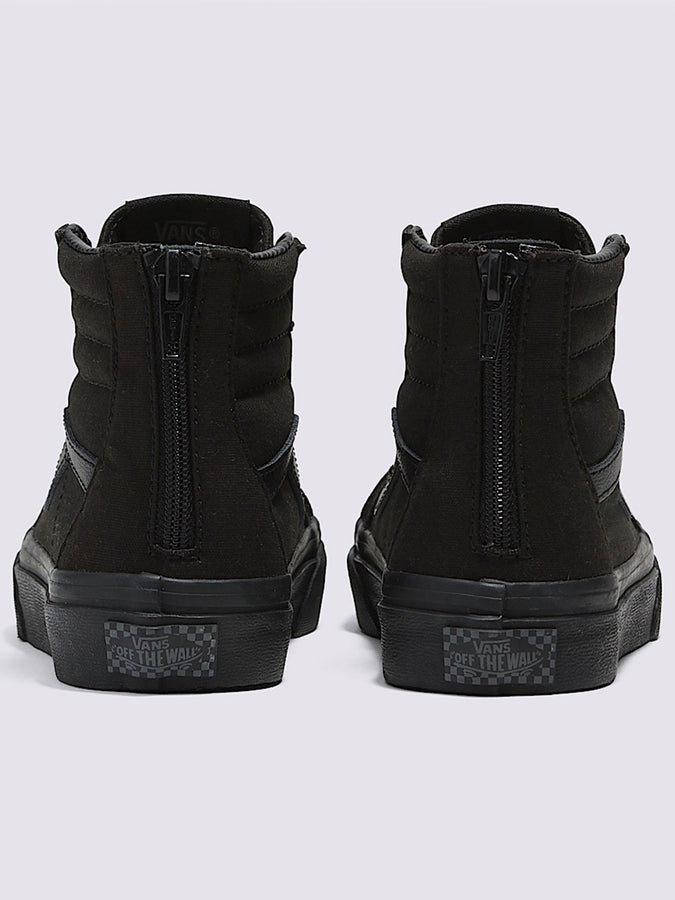 Vans Sk8-Hi Zip Pop Check Black/Black Shoes | POP CHECK BLACK/BLACK (IU6)
