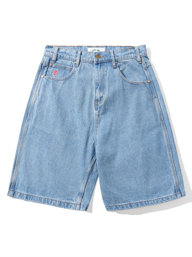 Cash Only Logo Denim Shorts Spring 2026 | WASHED INDIGO