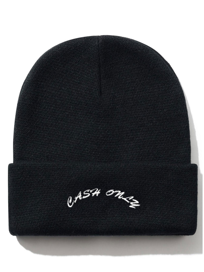 Cash Only Logo Beanie | BLACK
