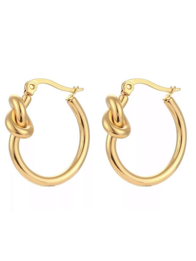Salty Cali Knot Hoops Earrings | GOLD