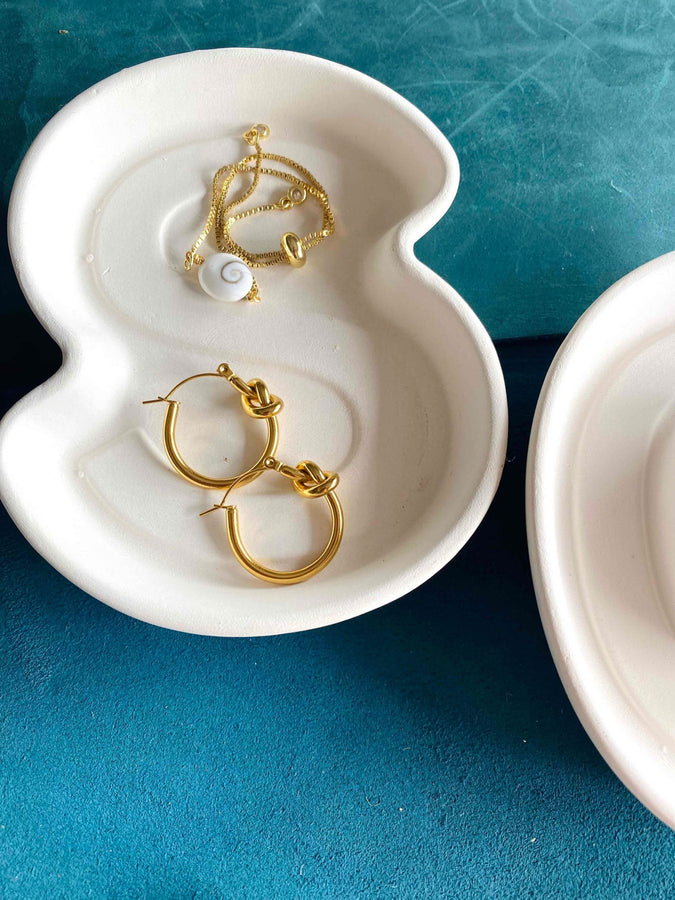 Salty Cali Knot Hoops Earrings | GOLD