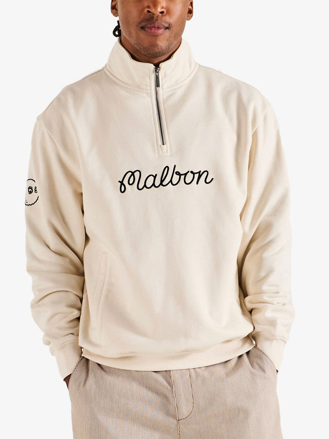 Malbon Collegiate 1/4 Zip Sweatshirt Fall 2026 | IVORY