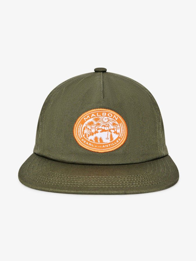 Malbon Horizon Snapback Hat | OLIVINE