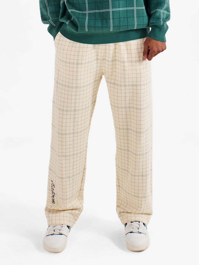 Malbon Bon Script Plaid Sweatpants Holiday 2025 | IVORY