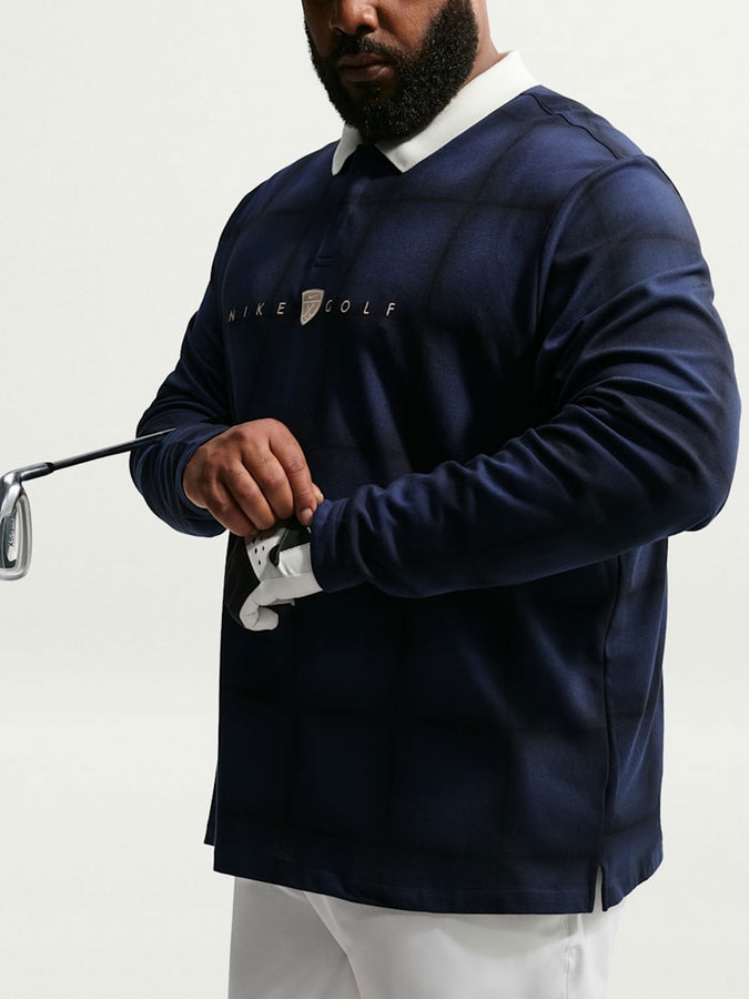 Nike Fairway Fresh Dri-Fit Loose Long Sleeve Polo Summer 2026 | MIDNIGHT NAVY/SAIL (410)