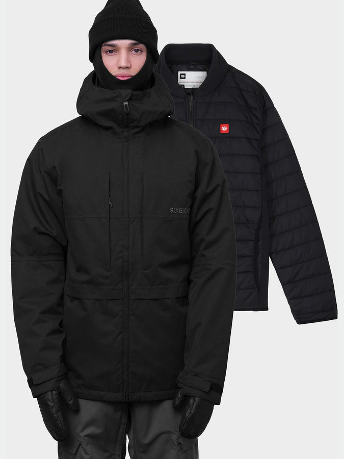 686 Smarty 3-in-1 Form Snowboard Jacket 2025 | BLACK (BLK)