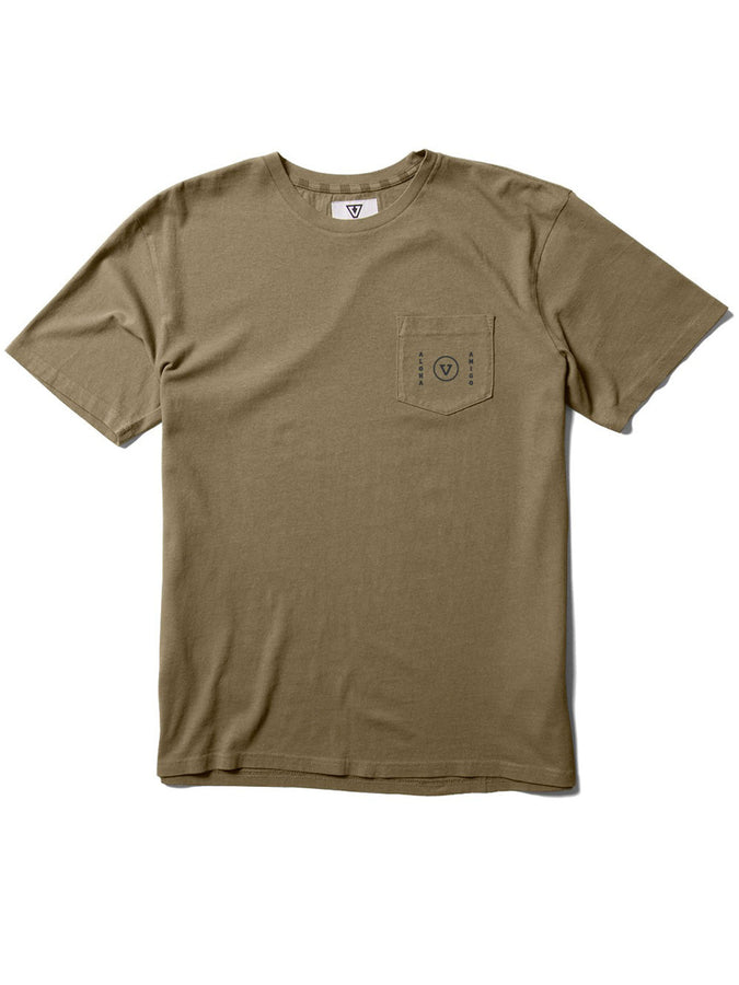Vissla Parrodise Pocket T-Shirt Spring 2024 | DARK KHAKI (DKK)