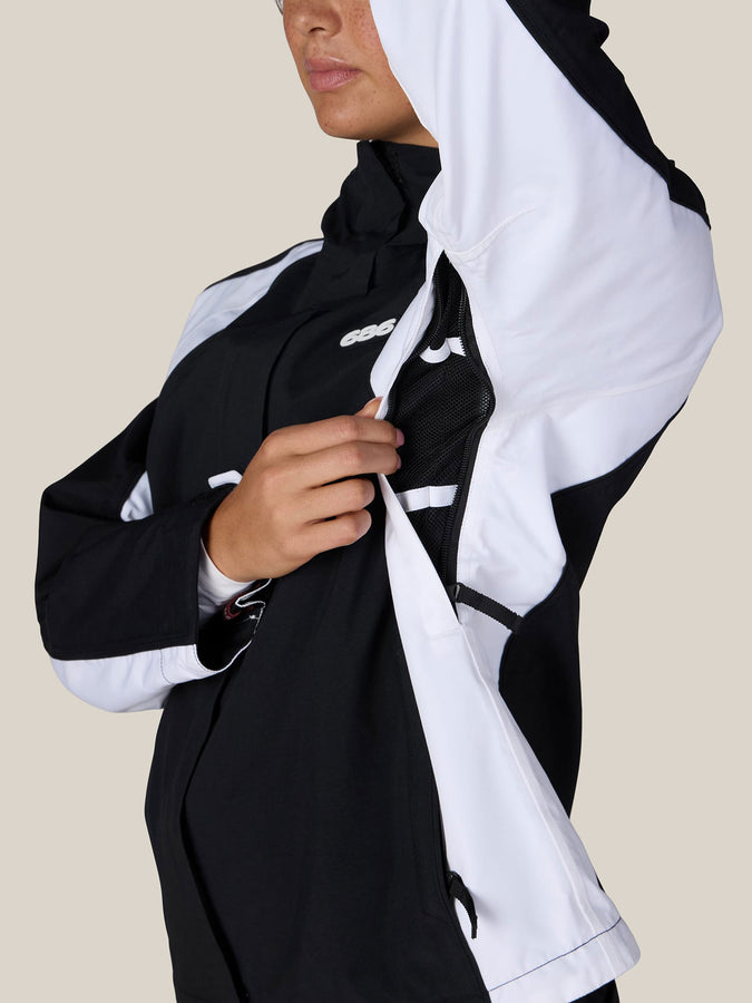 686 Hologram 2027 – Women's Shell Jacket | BLACK WHITE COLORBLOCK (BWTB)