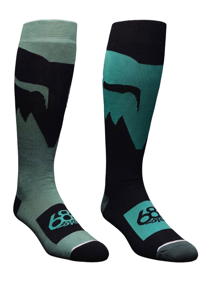 686 Snow Fox Racing 2 Pack Socks | FOX PALE FIRN (FXPF)