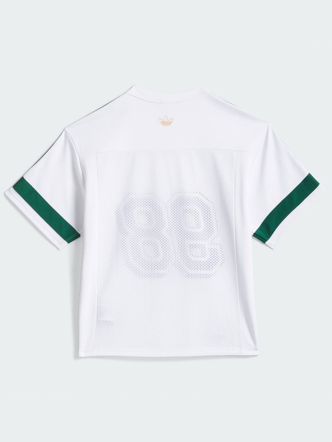 Adidas Skate Tyshawn Football Jersey T-Shirt Spring 2026 | WHITE/ICE GOLD MET/CLG GREEN