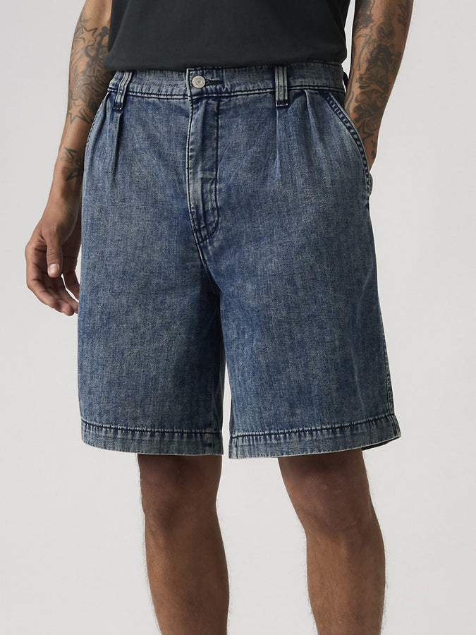 Levis Baggy Pleated Bluebs Indigo Hbone Shorts Spring 2026 | BLUEBS INDIGO HBONE (0002)