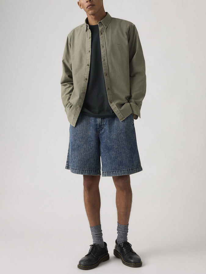 Levis Baggy Pleated Bluebs Indigo Hbone Shorts Spring 2026 | BLUEBS INDIGO HBONE (0002)