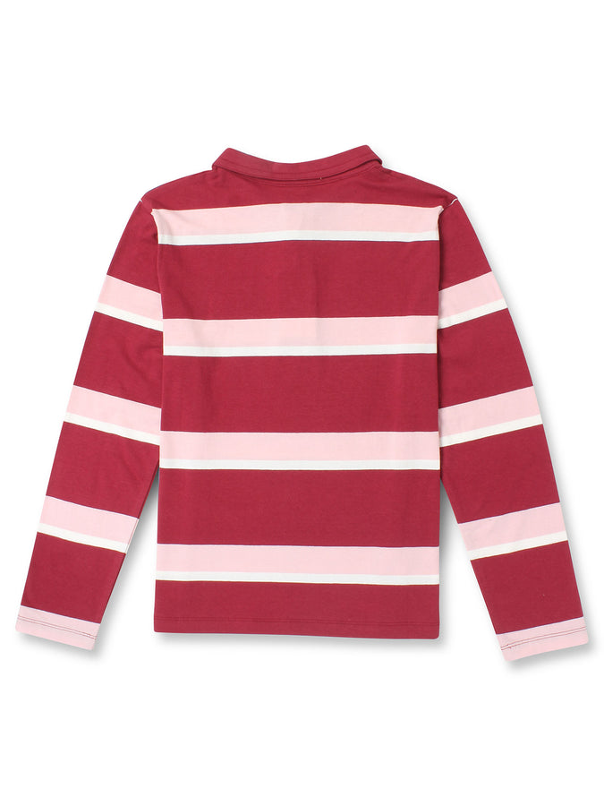 Mandarine & Co. Campus Crush Long Sleeve Polo Fall 2026 | TIBETAN RED
