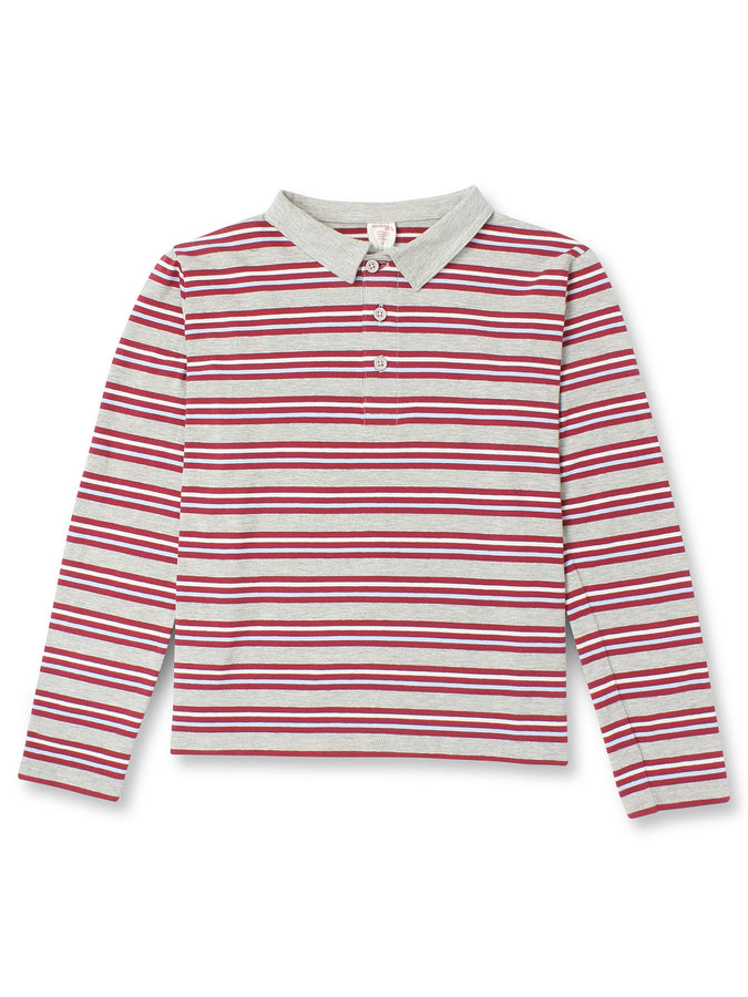 Mandarine & Co. Campus Crush Long Sleeve Polo Fall 2026 | HEATHER GREY