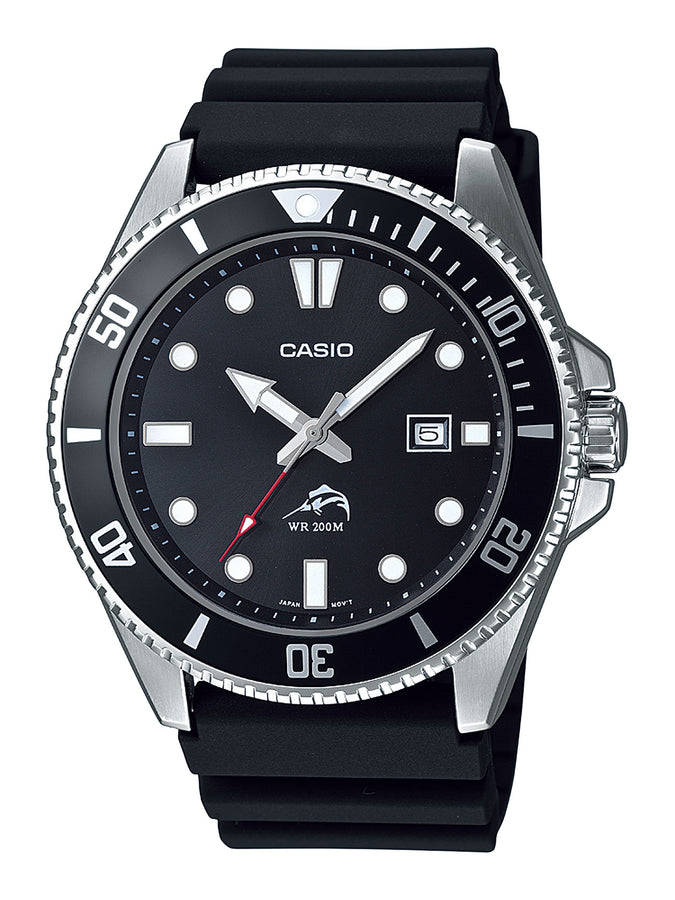 Casio Analog MDV-106-AV Watch | BLACK/SILVER