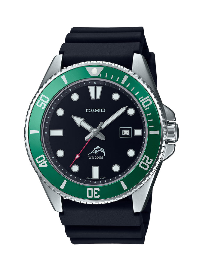 G-Shock Casio Analog  MDV106B-1A3V Watch | BLACK/GREEN