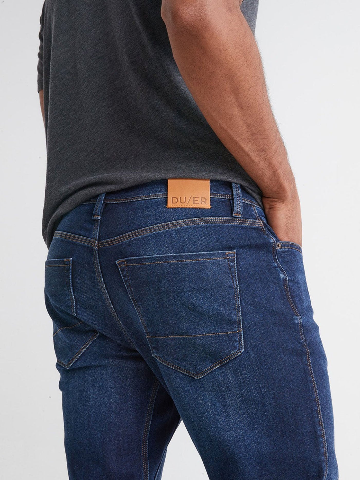 Duer Performance Relaxed Taper Dark Stone Jeans