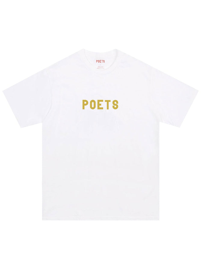 Poets OG Poets Flocked T-Shirt Fall 2026 | WHITE/YELLOW
