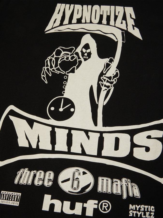 Huf x Three 6 Mafia Most Known Unknown T-Shirt Holiday 2026 | WASHED BLACK