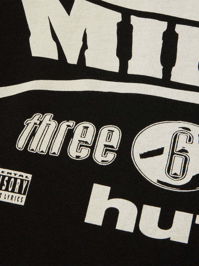 Huf x Three 6 Mafia Most Known Unknown T-Shirt Holiday 2026 | WASHED BLACK