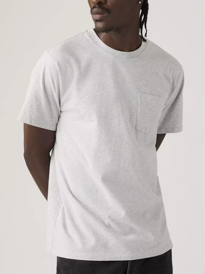Levis Essential Pocket Light Grey Heather T-Shirt Spring 2026 | LIGHT GRAY HEATHER (0042)