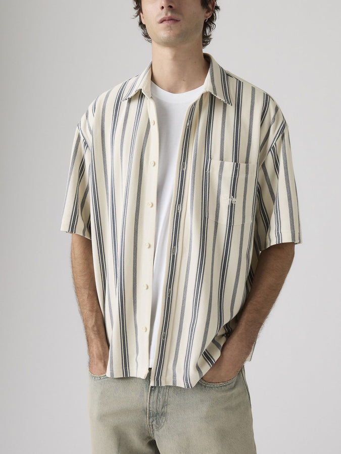 Levis Dawson Pique Leigh Stripe Buttondown Shirt Spring 2026 | VINTAGE INDIGO (0000)