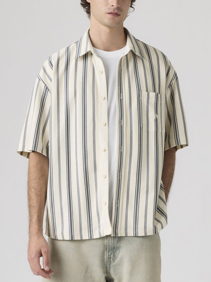 Levis Dawson Pique Leigh Stripe Buttondown Shirt Spring 2026 | VINTAGE INDIGO (0000)
