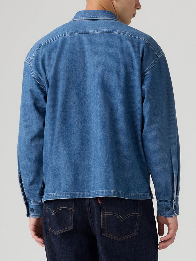 Levis Waller Relaxed Indigo Buttondown Shirt Fall 2026 | INDIGO HERRINGBONE (0008)