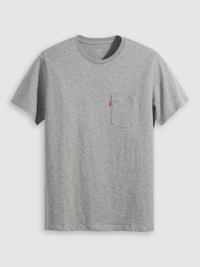 Levis Classic Pocket Mid Tone Grey Heather T-Shirt | MID TONE GREY HEATHER (0171)