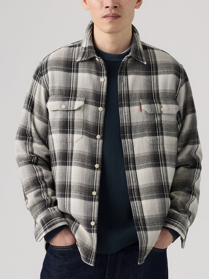 Levis Jackson Worker Emil Plaid Buttondown Shirt Fall 2026 | GHOST GRAY (0324)
