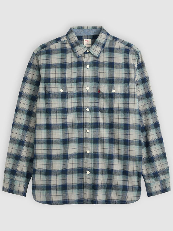 Levis Classic Worker Dario Plaid Buttondown Shirt Fall 2026 | GHOST GRAY (0430)