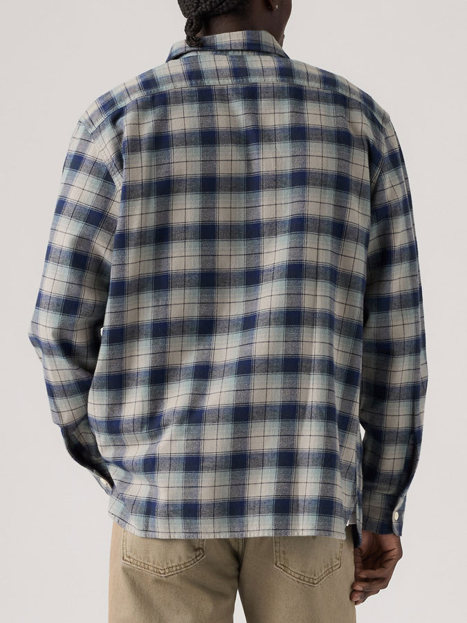 Levis Classic Worker Dario Plaid Buttondown Shirt Fall 2026 | GHOST GRAY (0430)