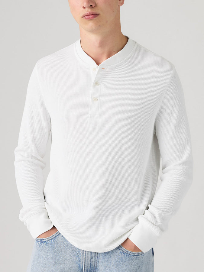 Levis Thermal 3 BTTN Henley White L/S T-Shirt Fall 2026 | WHITE (0059)