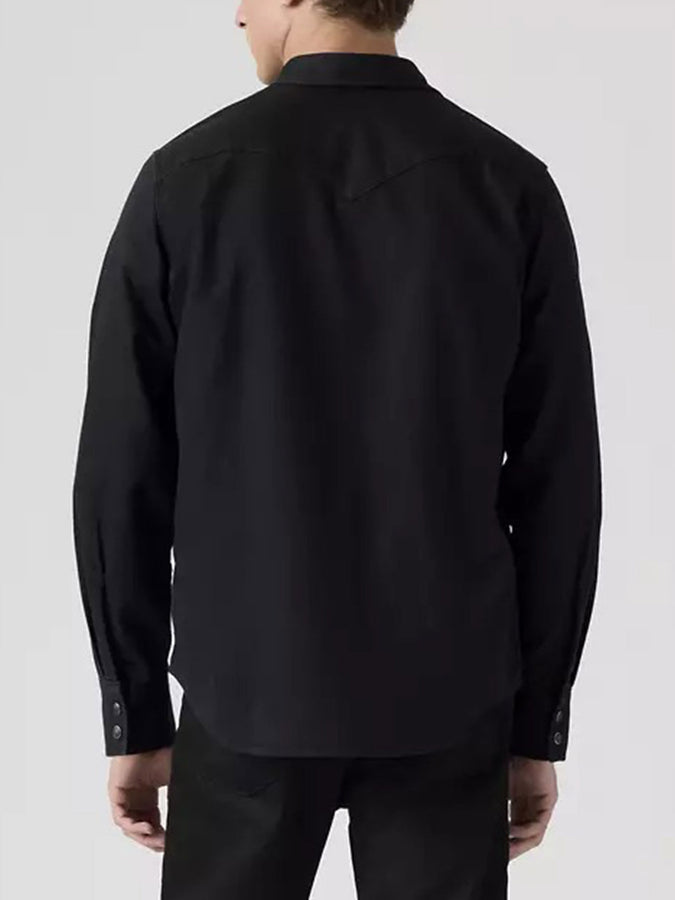Levis Classic Western Standard Black New Black Rinse Long Sleeve Buttondown Shirt Spring 2026 | NEW BLACK BLACK RINSE (0000)