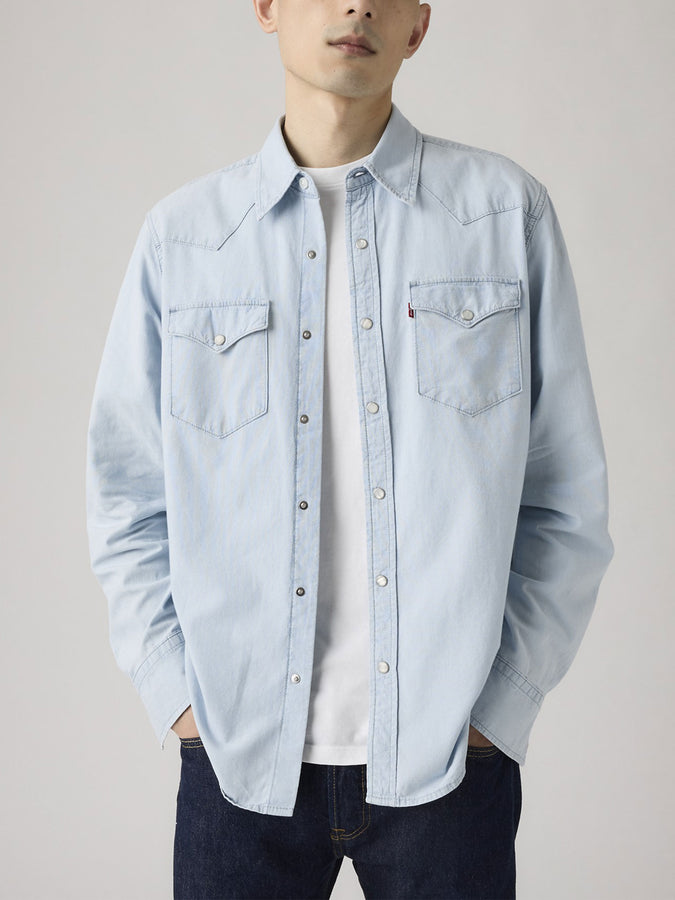 Levis Classic Western Chambray Buttondown Shirt Spring 2026 | EVERGREEN LT CHAMBRAY (0155)