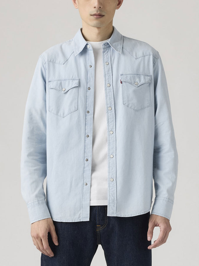 Levis Classic Western Chambray Buttondown Shirt Spring 2026 | EVERGREEN LT CHAMBRAY (0155)