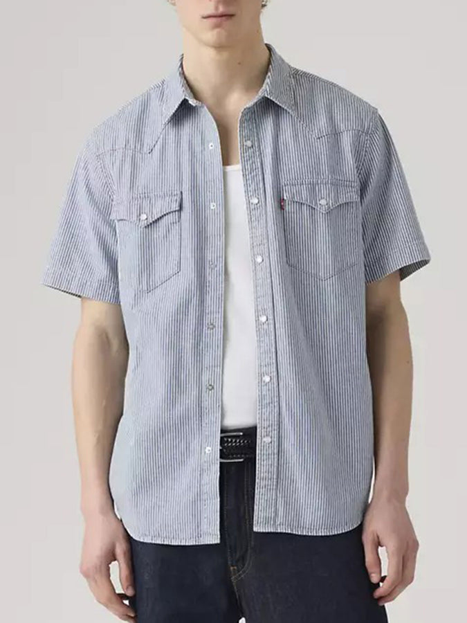 Levis Classic Western Picadilly Stripes Short Sleeve Buttndown Shirt Spring 2026 | PICADILLY STRIPES (0016)