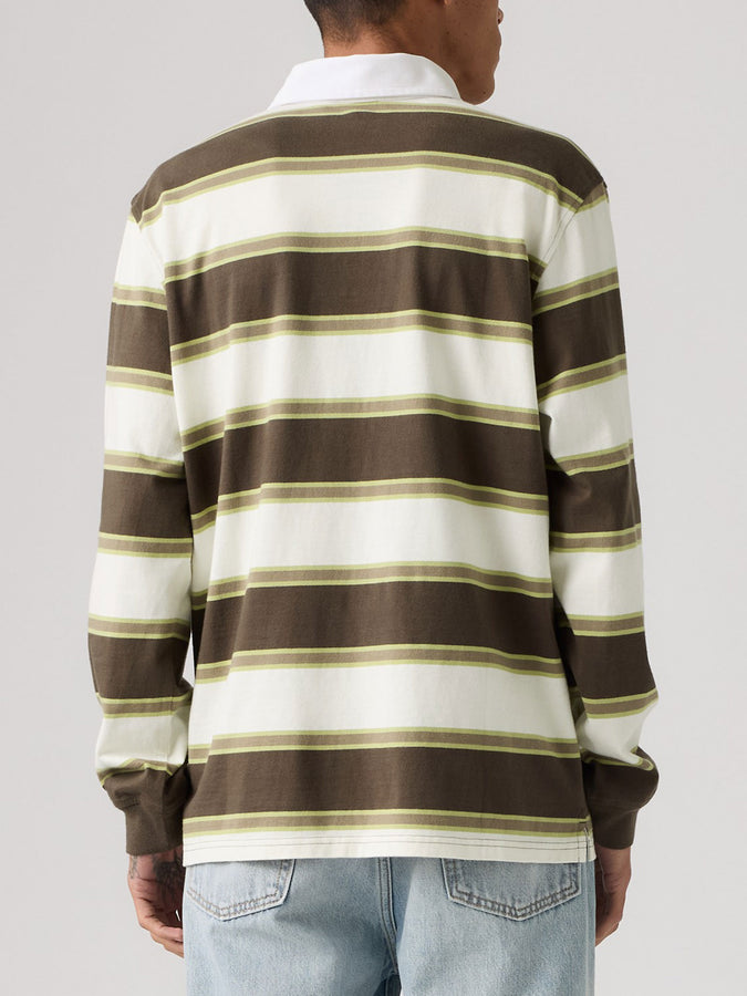 Levis Classic Rugby Branco Stripe Egret L/S Polo Fall 2026 | EGRET (0040)