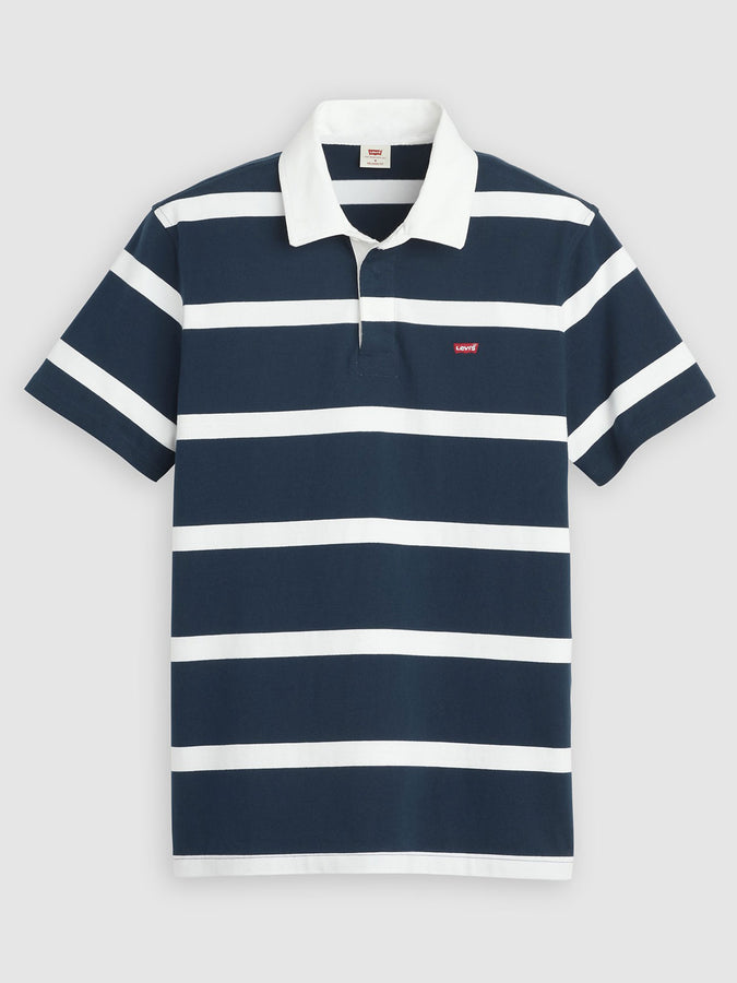Levis Classic Rugby Stripe Dress Blue Polo Spring 2026 | DRESS BLUES (0008)