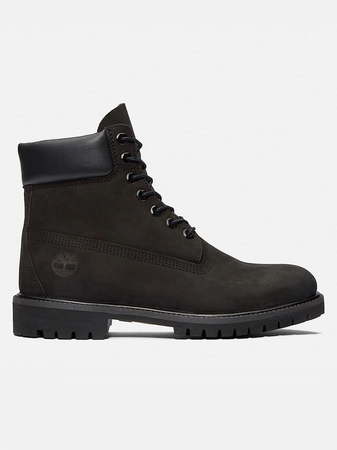 Timberland Premium 6 Inch Lace-Up Waterprf Black Nubuck Boots | BLACK