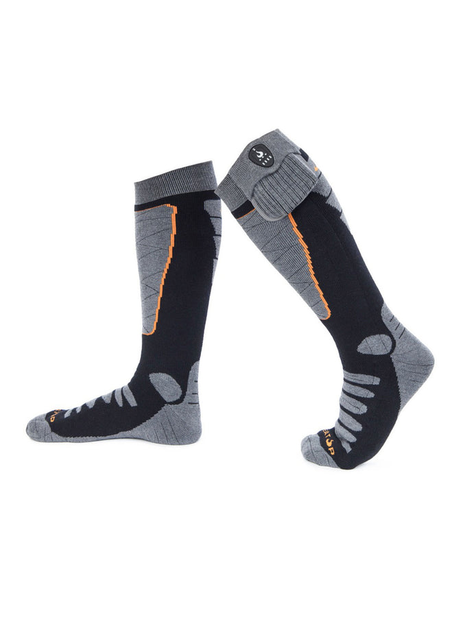 Heat Up Mountain Heated Merino Wool Snow Socks | GREY